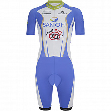 Комбинезон короткий рукав De Marchi Team Sanofi TT1 (white-blue-green)