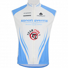 Веложилет De Marchi Team Sanofi Aventis TT1 Wind Vest (white-blue)