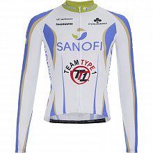 Веломайка длинный рукав De Marchi Team Sanofi TT1 (white-blue-green)