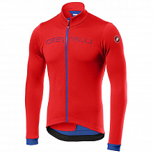 Веломайка длинный рукав Castelli Fondo FZ (red) (13°-20°C)