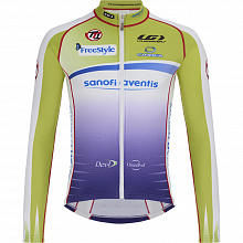 Веломайка длинный рукав Louis Garneau Team Sanofi Aventis TT1 (green-violet)