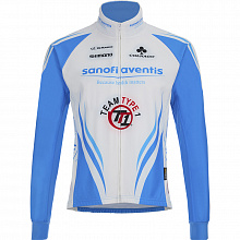 Велокуртка De Marchi Team Sanofi Aventis TT1 Thermo Jacket (white-blue)