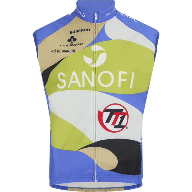 De Marchi Team Sanofi TT1 Winter Devo Vest (white-blue)