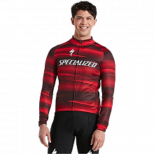 Веломайка длинный рукав Specialized Team SL Expert Softshell Jersey (black-red)