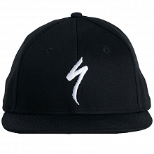 Бейсболка Specialized Flat Brim Hat (white logo)