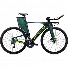 Велосипед шоссе Specialized Shiv Expert Disc Ultegra Di2 Roval C 38 (хамелеон-зеленый)