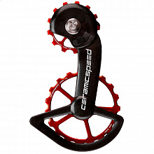 Ролики заднего переключателя с лапкой CeramicSpeed OSPW Shimano R9100/8000 (red)