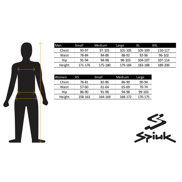 spiuk-size-chart