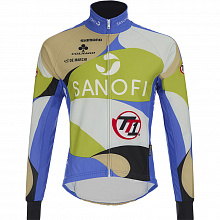 Велокуртка De Marchi Team Sanofi TT1 Thermo Pro Jacket (white-blue-green)