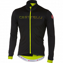 Веломайка длинный рукав Castelli Fondo FZ (black yellow fluo) (13°-20°C)