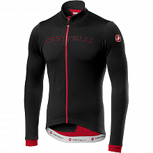 Веломайка длинный рукав Castelli Fondo FZ (black-red) (13°-20°C)