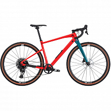 Велосипед гравел BMC URS TWO Sram Apex eTap AXS mix Eagle 1x12 (neon red - dark petrol)