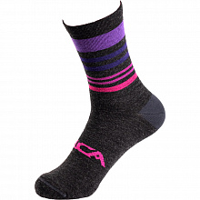 Носки Silca Winter Merino Wool Sock (pink-grey stripes)
