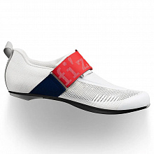 Велотуфли триатлон Fizik Transiro Hydra Aeroweave Carbon (white-red blue)