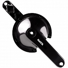 Шатуны трековые с пауком и кареткой Raketa Track BCD 144x5 Titanium bottom bracket (ITA-70-30) black