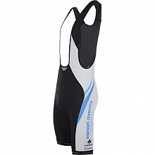 Велотрусы с лямками теплые De Marchi Team Sanofi Aventis TT1 Roubaix (black-white-blue)